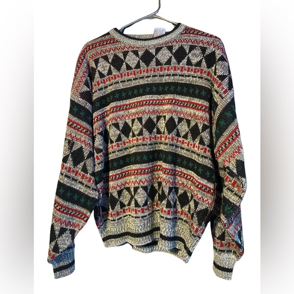 Vintage 80s geometric sweater - Picture 2 of 4